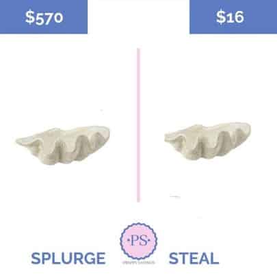 large clam shell planter look for less