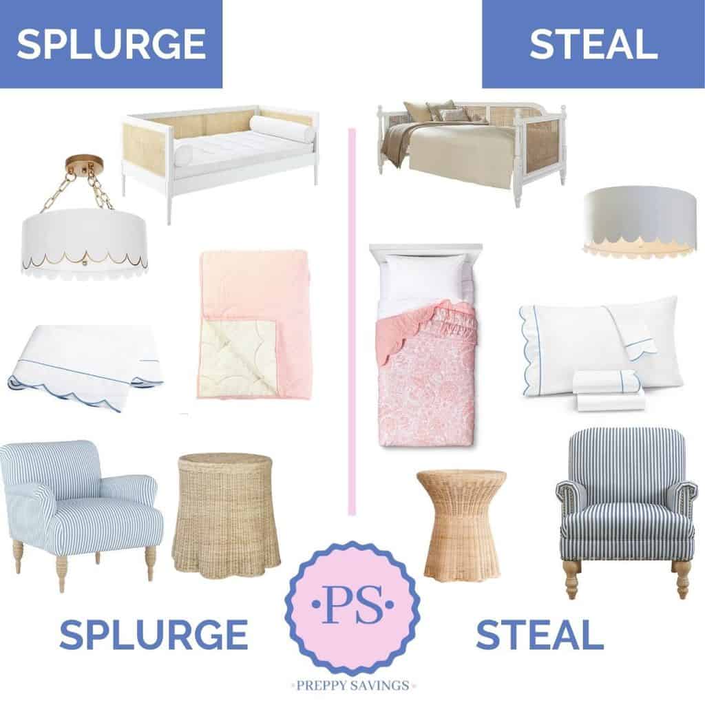 preppy savings splurge vs. steals